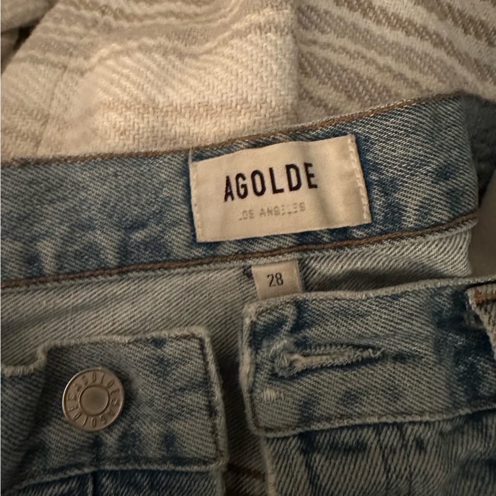 agolde light wash 90s jean size 28 (DAMAGED)